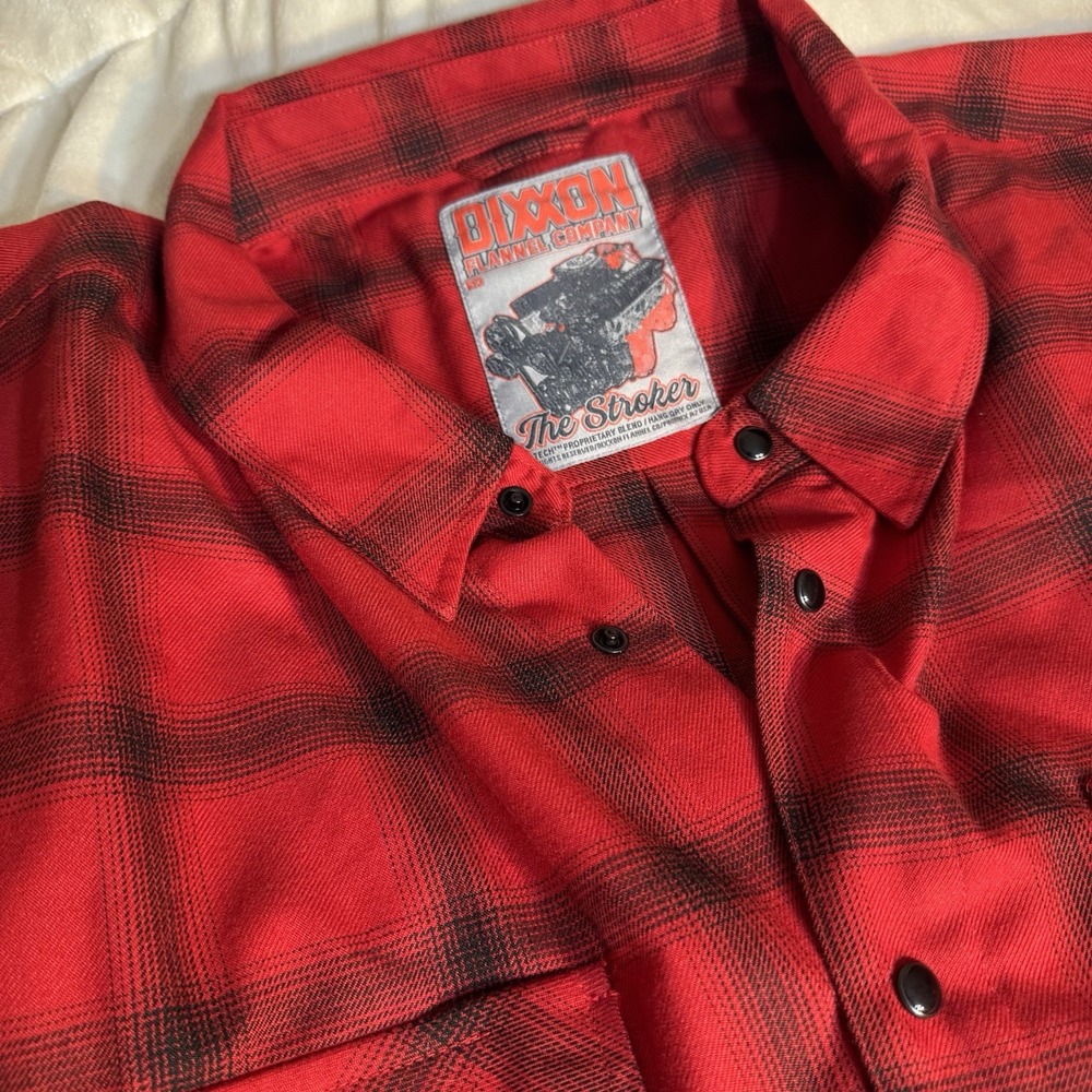 Dixxon Flannel Shirt Mens 5XL Big Tall Plaid The‎ Stroker Long Sleeve Pearl Snap